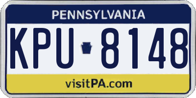 PA license plate KPU8148