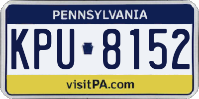 PA license plate KPU8152
