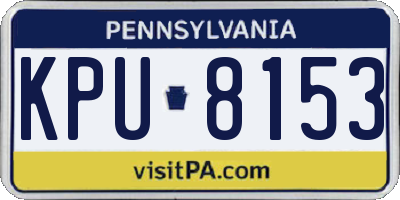 PA license plate KPU8153