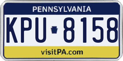 PA license plate KPU8158