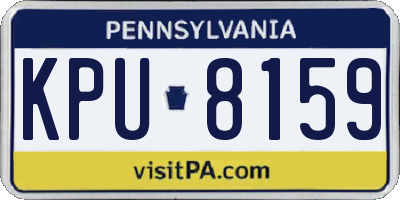 PA license plate KPU8159