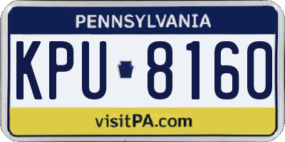 PA license plate KPU8160