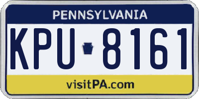 PA license plate KPU8161