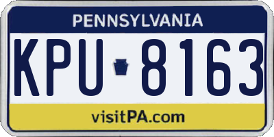 PA license plate KPU8163