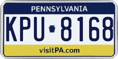PA license plate KPU8168