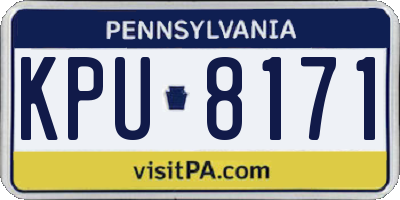 PA license plate KPU8171
