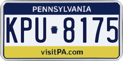 PA license plate KPU8175