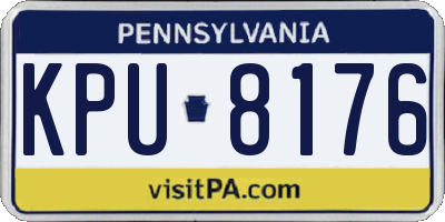 PA license plate KPU8176