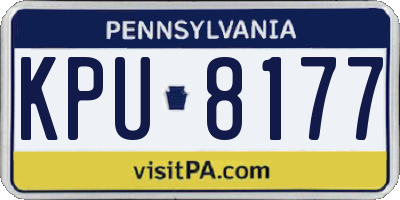 PA license plate KPU8177