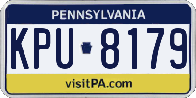 PA license plate KPU8179