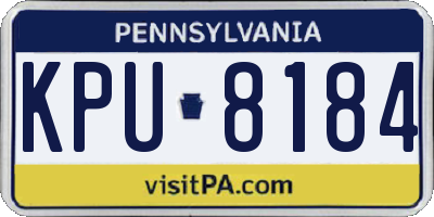 PA license plate KPU8184