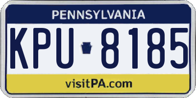 PA license plate KPU8185