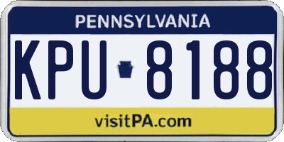 PA license plate KPU8188