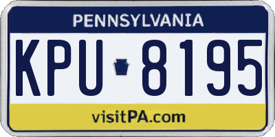 PA license plate KPU8195