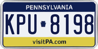 PA license plate KPU8198