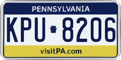 PA license plate KPU8206