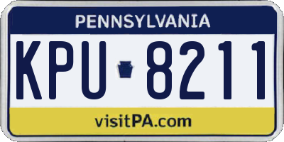 PA license plate KPU8211