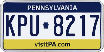 PA license plate KPU8217