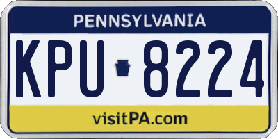 PA license plate KPU8224