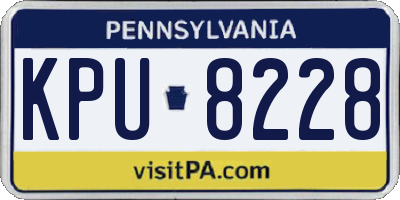 PA license plate KPU8228