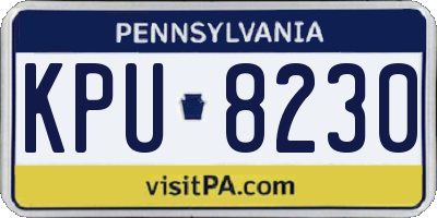 PA license plate KPU8230