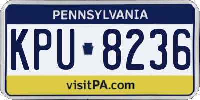 PA license plate KPU8236