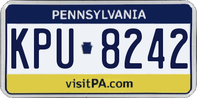 PA license plate KPU8242