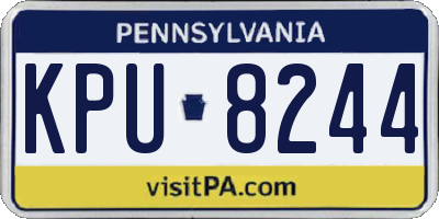 PA license plate KPU8244