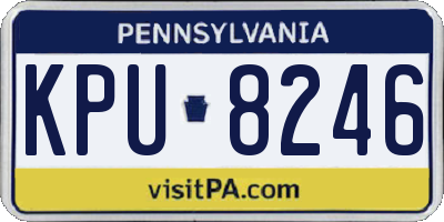 PA license plate KPU8246