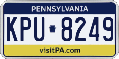 PA license plate KPU8249