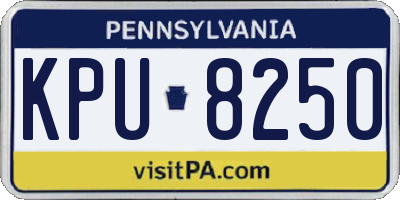 PA license plate KPU8250