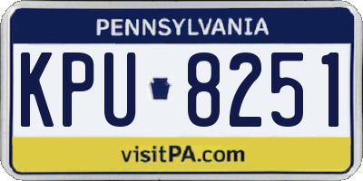 PA license plate KPU8251