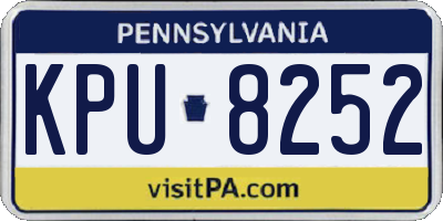 PA license plate KPU8252