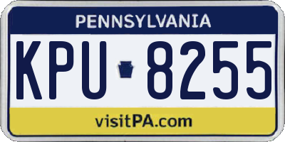 PA license plate KPU8255