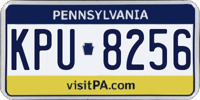 PA license plate KPU8256