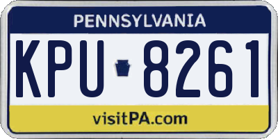 PA license plate KPU8261