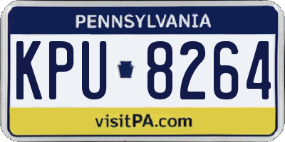 PA license plate KPU8264