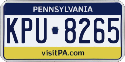 PA license plate KPU8265