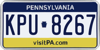 PA license plate KPU8267