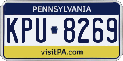 PA license plate KPU8269