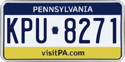 PA license plate KPU8271