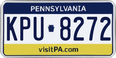PA license plate KPU8272