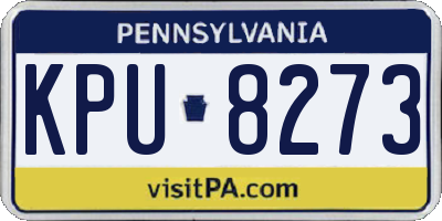 PA license plate KPU8273