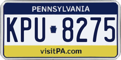 PA license plate KPU8275