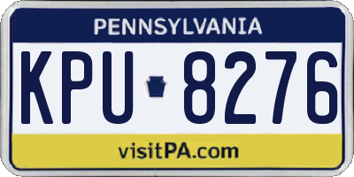 PA license plate KPU8276