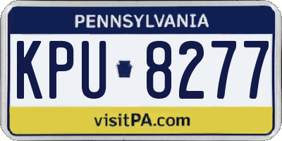 PA license plate KPU8277
