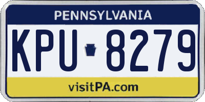 PA license plate KPU8279