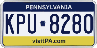 PA license plate KPU8280