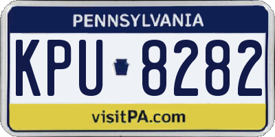 PA license plate KPU8282