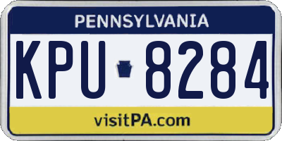 PA license plate KPU8284